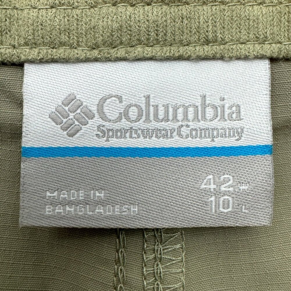 Columbia Sportswear Lightweight Nylon Belted Sport Shorts Men 42 Beige - Picture 5 of 11